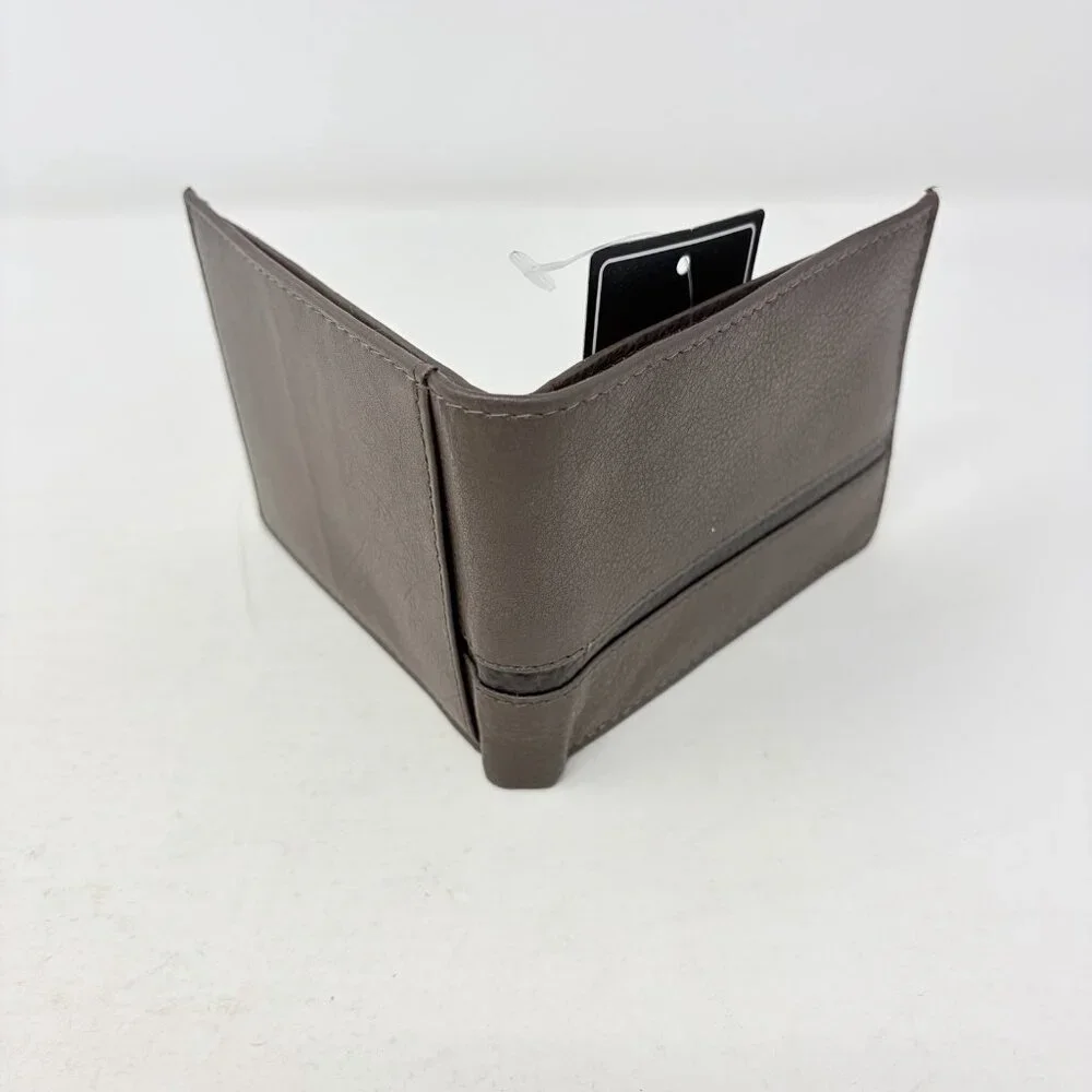 Shop LC Mens Union Code Brown Genuine Leather RFID Protected‎ Slim BiFold Wallet